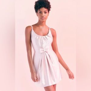 Urban Outfitters Kimchi Blue Taylor Shimmer Bow Waist Mini Dress